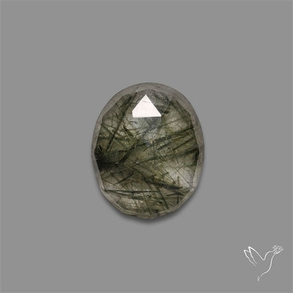 Rose Cut Green Rutilated Quartz