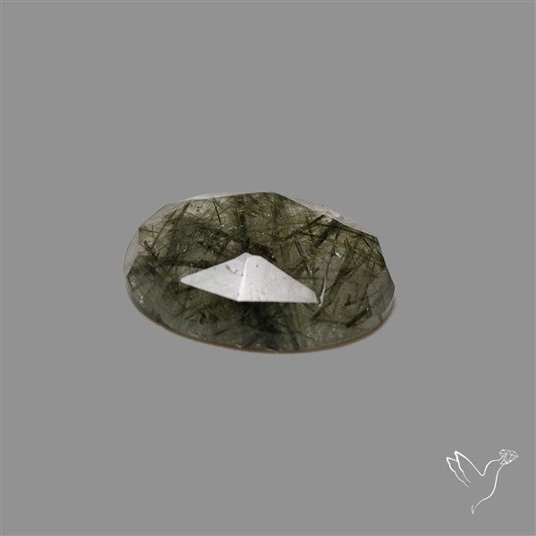 Rose Cut Green Rutilated Quartz