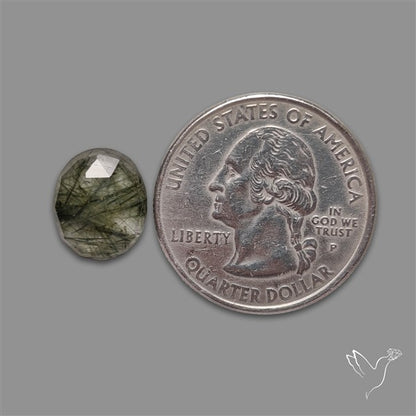 Rose Cut Green Rutilated Quartz