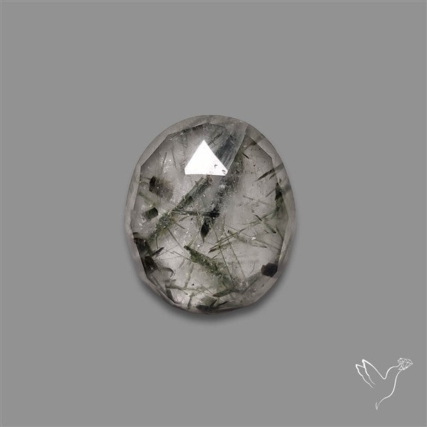 Rose Cut Green Rutilated Quartz