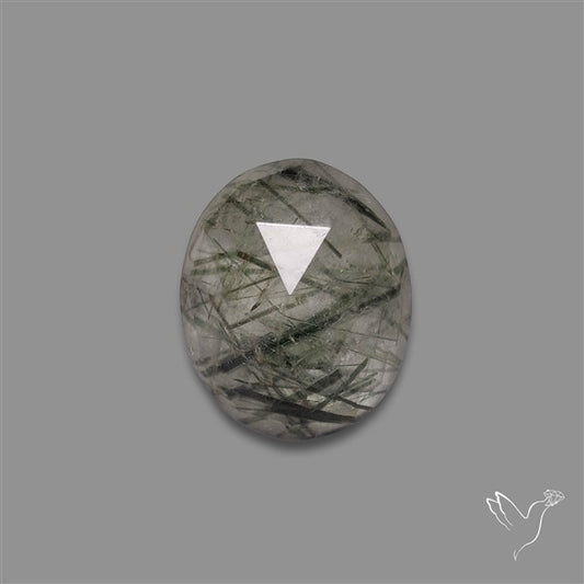 Rose Cut Green Rutilated Quartz
