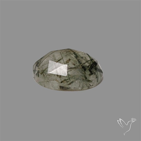 Rose Cut Green Rutilated Quartz