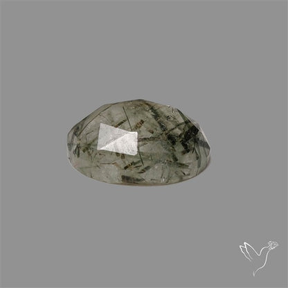 Rose Cut Green Rutilated Quartz