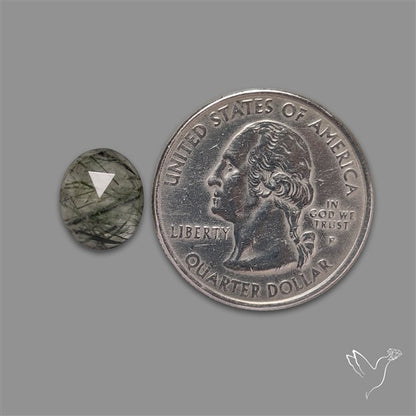 Rose Cut Green Rutilated Quartz
