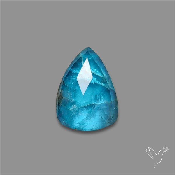 Rose Cut Himalayan Quartz With Neon Apatite Doublet