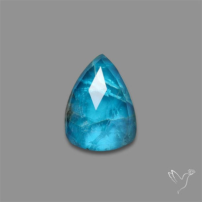 Rose Cut Himalayan Quartz With Neon Apatite Doublet