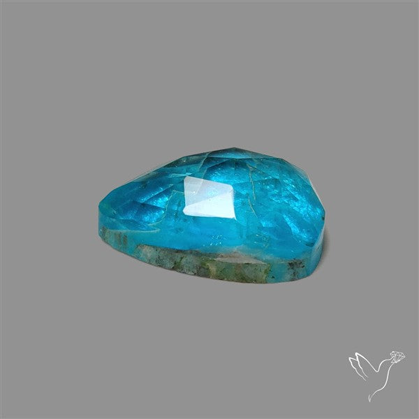 Rose Cut Himalayan Quartz With Neon Apatite Doublet
