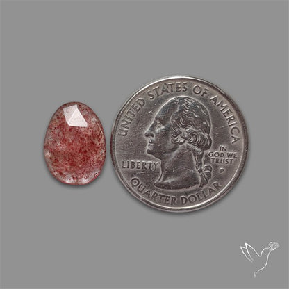 Rose Cut Strawberry Quartz Cherry Tanzurine