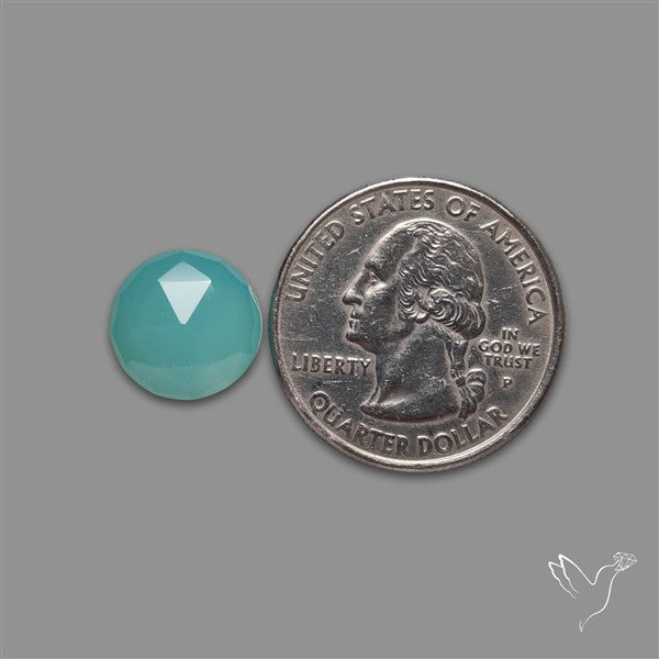 Rose Cut Aqua Chalcedony