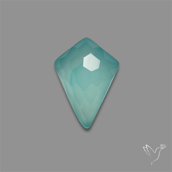 Rose Cut Aqua Chalcedony