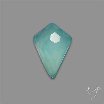 Rose Cut Aqua Chalcedony