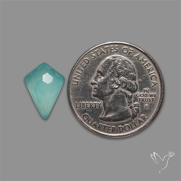 Rose Cut Aqua Chalcedony