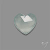 Rose Cut Aqua Chalcedony Heart
