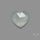 Rose Cut Aqua Chalcedony Heart