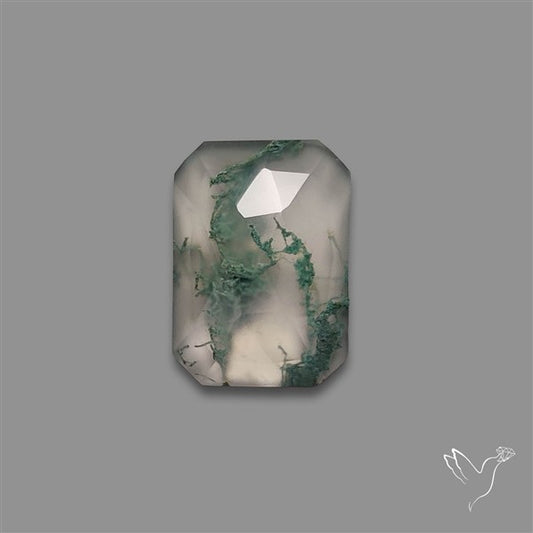 Rose Cut Moss Agate