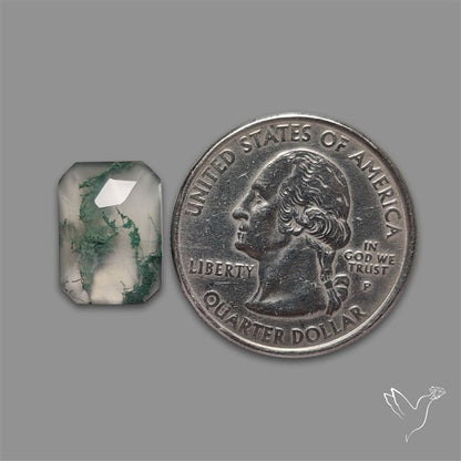 Rose Cut Moss Agate