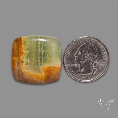 Yellow-Green Calcite Cabochon