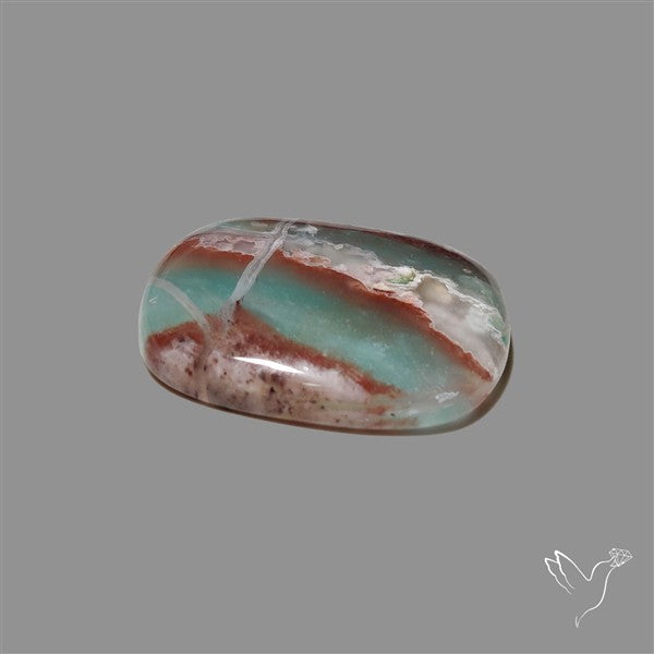 Bi-colour Gemmy Aqua Chrysoprase Cabochon