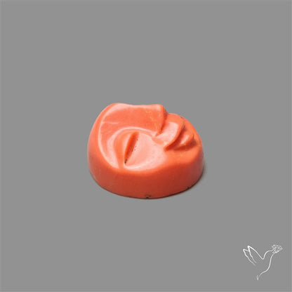 Treated Coral Moonface Carving