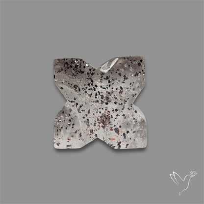 Lepidocrocite In Quartz Clover Carving