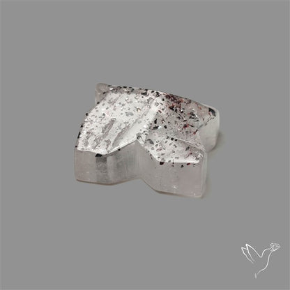Lepidocrocite In Quartz Clover Carving