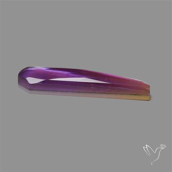 Rose Cut Amethyst With Mother Of Pearl Coffin Doublet