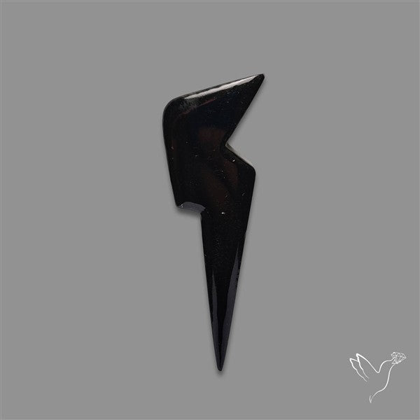 Black Onyx Lightning Bolt Carving