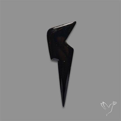 Black Onyx Lightning Bolt Carving