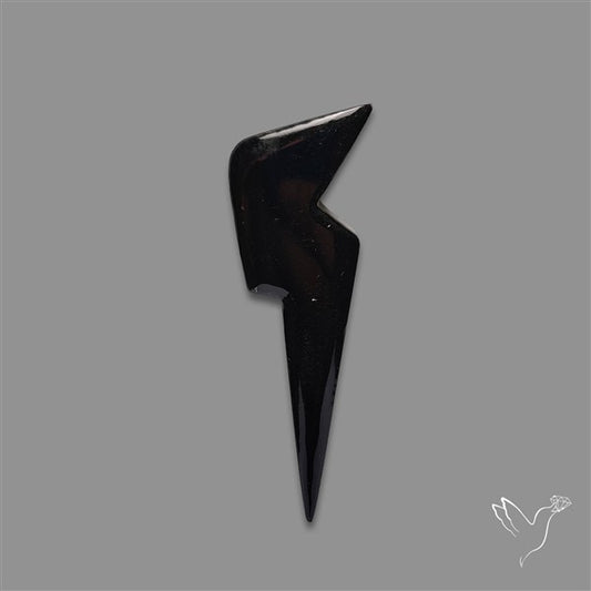 Black Onyx Lightning Bolt Carving