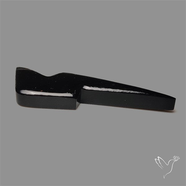 Black Onyx Lightning Bolt Carving