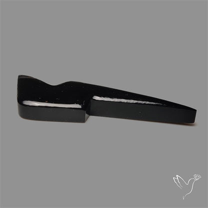 Black Onyx Lightning Bolt Carving