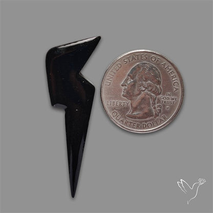 Black Onyx Lightning Bolt Carving