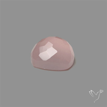 Checker Cut Rose Chalcedony