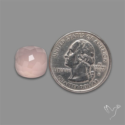 Checker Cut Rose Chalcedony