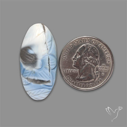 Owyhee Blue Opal Mughal Carving
