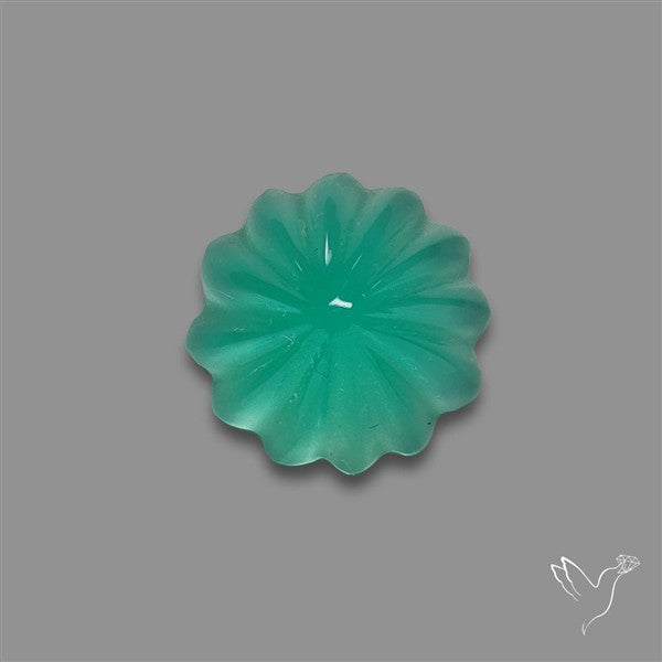 Chrome Chalcedony Flower Carving
