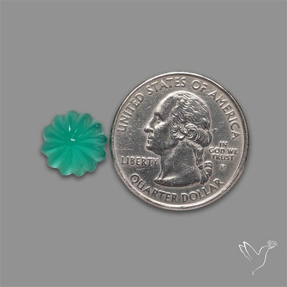 Chrome Chalcedony Flower Carving