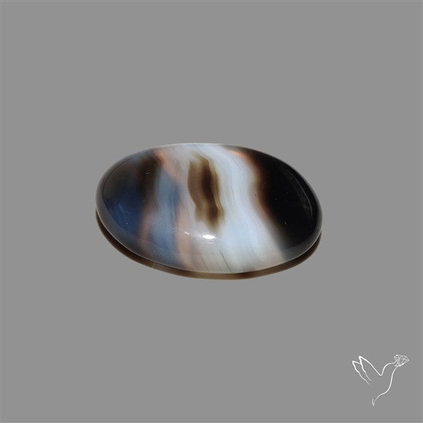 Tuxedo Black Banded Agate Cabochon