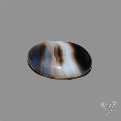 Tuxedo Black Banded Agate Cabochon