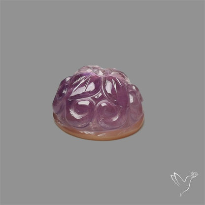 Mughal Carved Amethyst With Mother Of Pearl Doublet