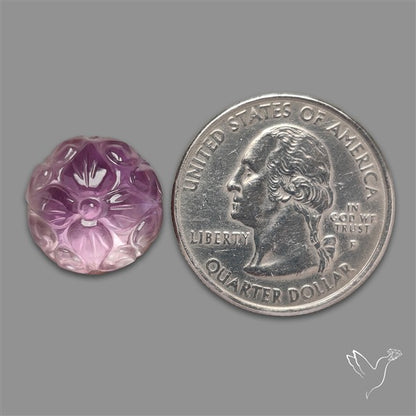 Mughal Carved Amethyst With Mother Of Pearl Doublet