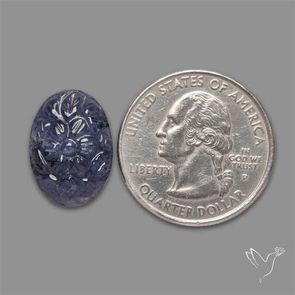 Iolite Mughal Carving