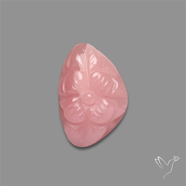 Peruvian Pink Opal Mughal Carving