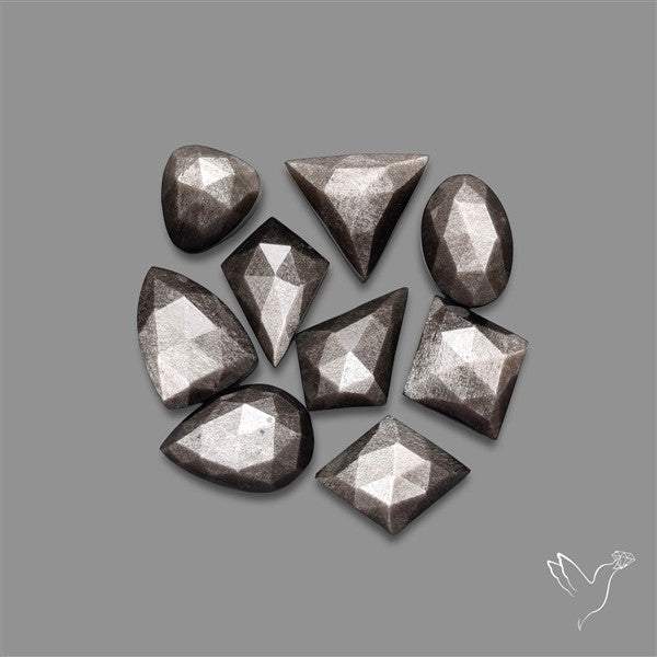 Rose Cut Silversheen Obsidian Lot