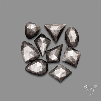 Rose Cut Silversheen Obsidian Lot