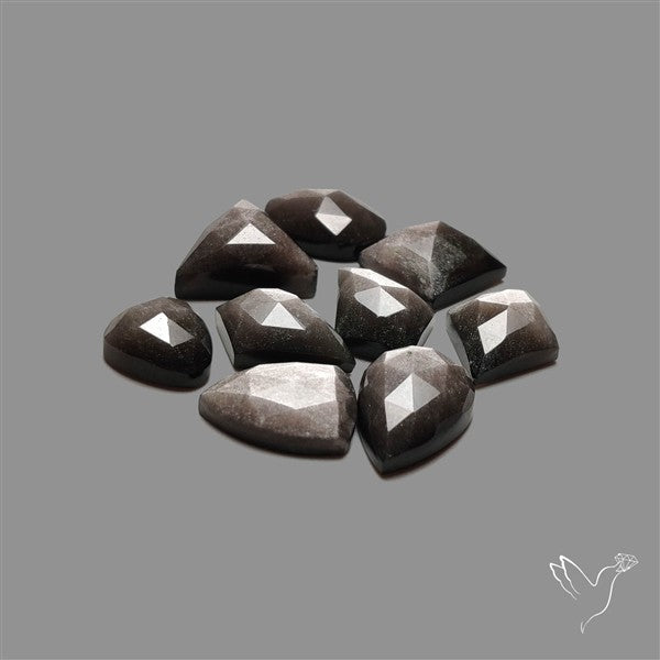Rose Cut Silversheen Obsidian Lot