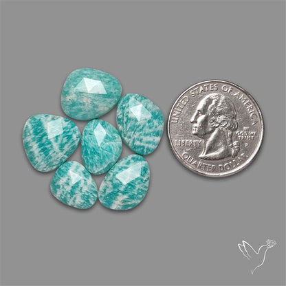 Rose Cut Madagascan Amazonite Lot