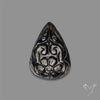 Silversheen Obsidian Mughal Carving