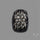 Silversheen Obsidian Mughal Carving