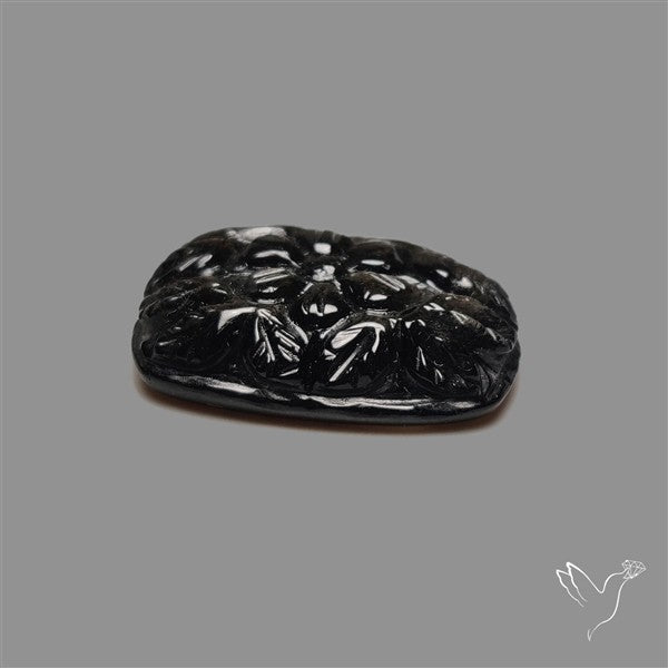 Silversheen Obsidian Mughal Carving
